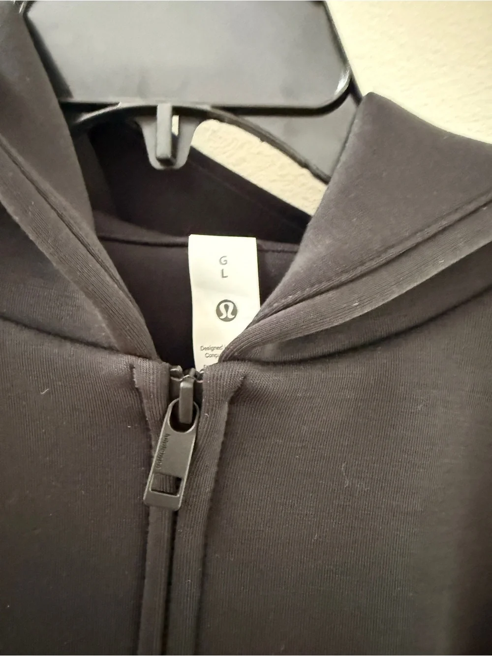NWT LULULEMON Sleek Spacer Full-Zip Hoodie Sweater, Large, Black
